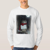 ダークアカデミア クリスマス フクロウ メリー Tシャツ (正面)