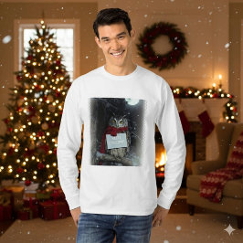 ダークアカデミア クリスマス フクロウ メリー Tシャツ