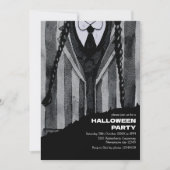 ダークアカデミア ゴシックスクールガール ハロウィンパーティー 招待状 (正面)