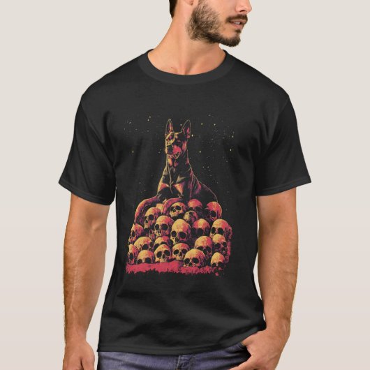 ダークアカデミア ドーベルマンピンシャー Tシャツ (正面)