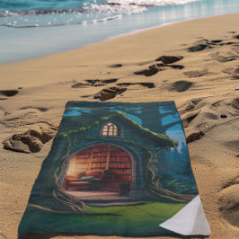 ダークアカデミア=ブックラバーギフト ビーチタオル