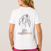 ダークアカデミア ラテン語 引用 ラインアート Tシャツ (裏面)