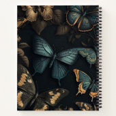 ダークアカデミエステティックバタフライネーム気持ち ノートブック (裏面)