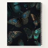 ダークアカデミエステティックバタフライネーム気持ち ノートブック (裏面)
