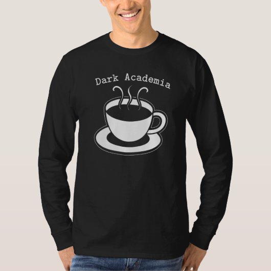 ダークアカデミエステティック文字コーヒーラバーカフェイン Tシャツ (正面)