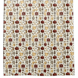 ダークアカデミシャワーカーテン – ヴィンテージエレガンス シャワーカーテン