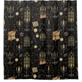 ダークアカデミシャワーカーテン – Moody & Scholarly シャワーカーテン