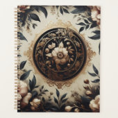 ダークアカデミスタンプヴィンテージゴシック プランナー手帳 (正面)