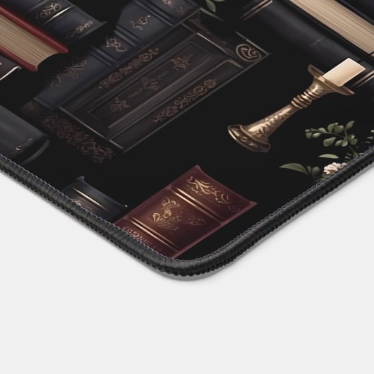 ダークアカデミズムのシームレスなパターン デスクマット (コーナー)