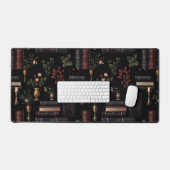 ダークアカデミズムのシームレスなパターン デスクマット (キーボード&マウス)