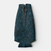 ダークアクアティール(緑がかった色)ブルーグリッター ボトルクーラー (裏面)