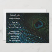 ダークアクアピーコッ結婚クス 招待状 (正面)