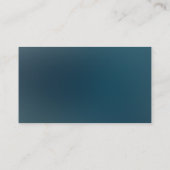 ダークアクアマリンとティール（緑がかった色）ブルーフローラ結婚ズ エンクロージャーカード (裏面)