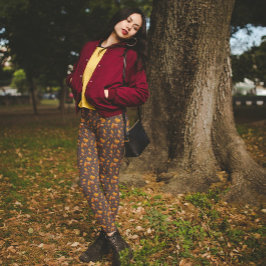 ダークアコーン紅葉グレイ レギンス