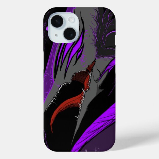 ダークアニメファンタジーカラスとデーモンアート Case-Mate iPhoneケース (裏面)