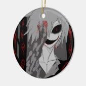 ダークアニメファンタジーカラスと悪魔の芸術 セラミックオーナメント (左)