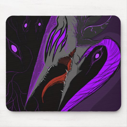 ダークアニメファンタジーカラスと悪魔の芸術 マウスパッド (正面)