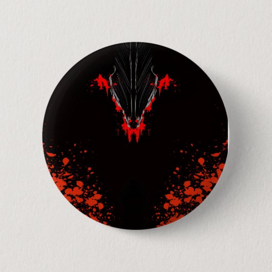 ダークアニメファンタジーカラスと悪魔の芸術 缶バッジ (正面)