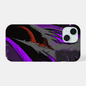 ダークアニメファンタジーカラスと悪魔の芸術 iPhone 15ケース (裏面横)