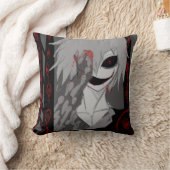 ダークアニメファンタジーカラスと悪魔アート クッション (ブランケット)