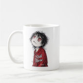 ダークアニメ「Still Here」美学ゴシックイラスト コーヒーマグカップ (左)