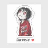 ダークアニメ "Still Here" 美意識ゴシックイラスト シール (シート)