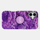 ダークアメジスト大理石メルト iPhoneケース (裏面横)