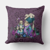 ダークアリス風レトロな深紫色 クッション (正面)