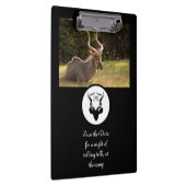 ダークアンテロープシルエットモノグラムフォト クリップボード (右)