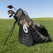 ダークアンテロープシルエットモノグラムフォト ゴルフタオル (グリーン)