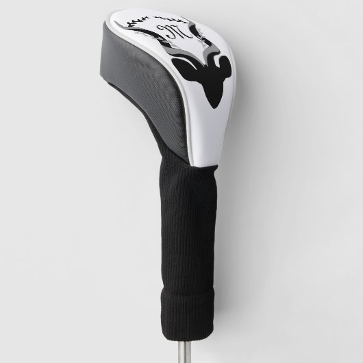 ダークアンテロープシルエットモノグラム ゴルフヘッドカバー (アングル)