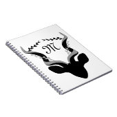 ダークアンテロープシルエットwモノグラム ノートブック (右側)