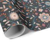 ダークアンドコージーウッドランドフローラ植物学 ラッピングペーパー (ロールコーナー)