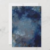 ダークアンドムーディー結婚式招待状ブルー 招待状 (裏面)