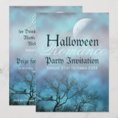 ダークアーツ : ハロウィン ロマンス ゴシック ウェディングパーティー 招待状 (正面/裏面)