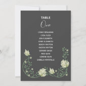 ダークアートデコ花テーブル番号座席表 招待状 (裏面)