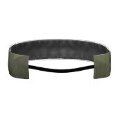 ダークアーミーの緑の黒いジオメトリックメッシュパターカッコいいン アスレチックヘッドバンド (裏面)