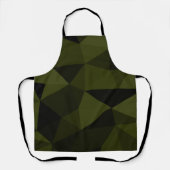 ダークアーミーの緑の黒いジオメトリックメッシュパターカッコいいン エプロン (正面)
