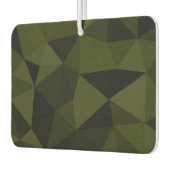 ダークアーミーの緑の黒いジオメトリックメッシュパターカッコいいン カーエアーフレッシュナー (左)