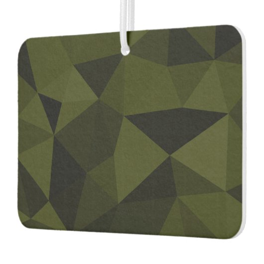 ダークアーミーの緑の黒いジオメトリックメッシュパターカッコいいン カーエアーフレッシュナー (左)