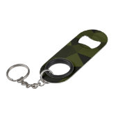 ダークアーミーの緑の黒いジオメトリックメッシュパターカッコいいン キーホルダー栓抜き (正面アングル)