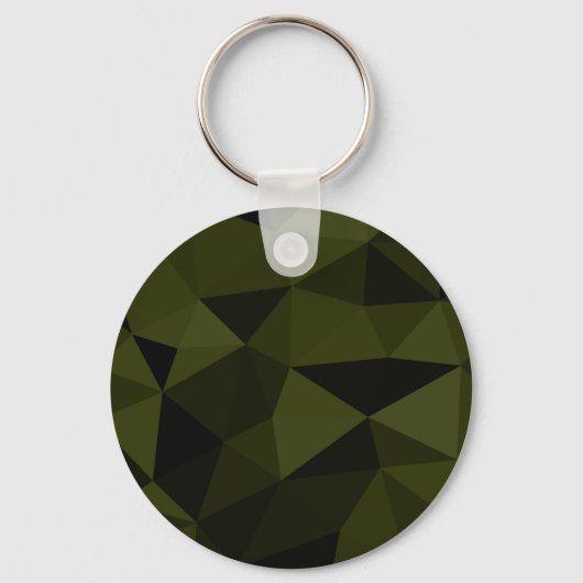 ダークアーミーの緑の黒いジオメトリックメッシュパターカッコいいン キーホルダー (正面)