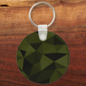 ダークアーミーの緑の黒いジオメトリックメッシュパターカッコいいン キーホルダー (裏面)
