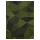 ダークアーミーの緑の黒いジオメトリックメッシュパターカッコいいン クリップボード (裏面)