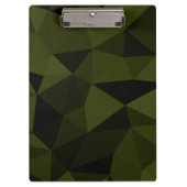 ダークアーミーの緑の黒いジオメトリックメッシュパターカッコいいン クリップボード (正面)