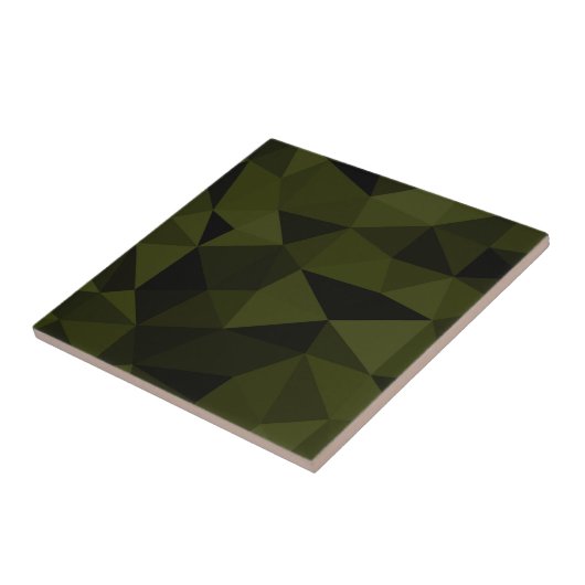ダークアーミーの緑の黒いジオメトリックメッシュパターカッコいいン タイル (側面)