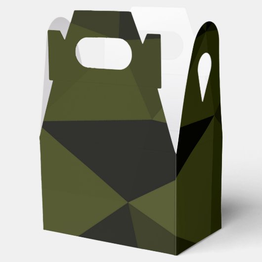 ダークアーミーの緑の黒いジオメトリックメッシュパターカッコいいン フェイバーボックス (オープン)