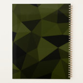 ダークアーミーの緑の黒いジオメトリックメッシュパターカッコいいン プランナー手帳 (裏面)