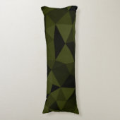 ダークアーミーの緑の黒いジオメトリックメッシュパターカッコいいン ボディピロー (正面縦)