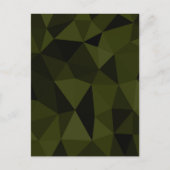 ダークアーミーの緑の黒いジオメトリックメッシュパターカッコいいン ポストカード (正面)